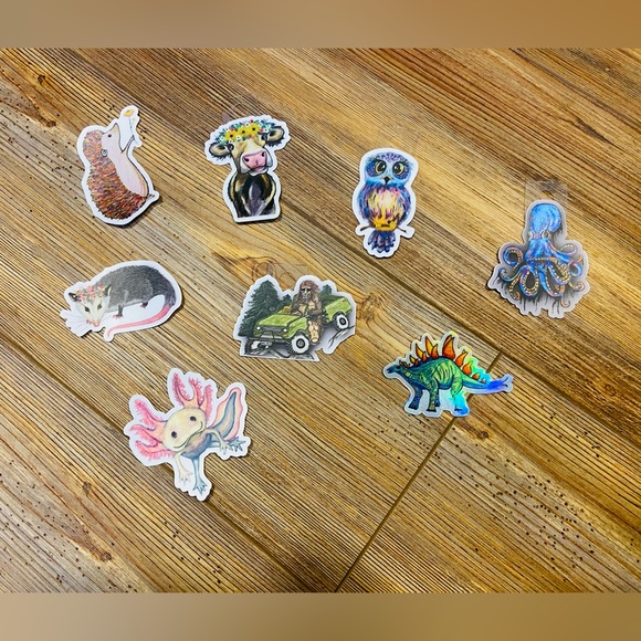 Inky Abstract Octopus Waterproof Sticker - Picture 2 of 3